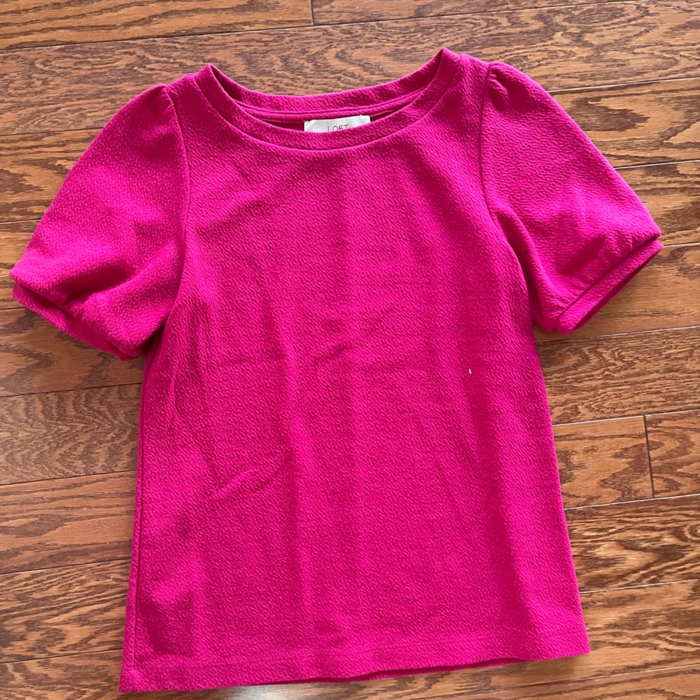 LOFT Pink Textured Top